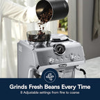 De'Longhi La Specialista Arte Evo Espresso Machine Compact Cold Brew Coffee Maker with Grinder, Milk Steam Wand/Frother &amp; Tamping Tools Home Barista Kit for Lattes, Cappuccinos, Iced Coffee