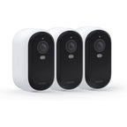 Arlo Essential Security Wireless 2K Camera with Spotlight, Indoor/Outdoor, 2nd Gen, 2-Way Audio, Color Night Vision, Motion Activation, Real Time Notifications, White, VMC3350, 3-Pack (Renewed)