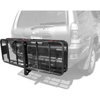 MaxxHaul 70103 500 lb. Capacity Steel Hitch Mount Folding Cargo Carrier Mesh Basket Fits 2 inch Hitch Receiver 60 x 21 x 6.5 in For Car SUV Pickup Truck Van Camping Traveling
