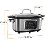 Chef'sChoice Multicooker, Large 6-Quart Capacity Multipurpose Non-Stick Vessel and Variable Temperature Control with Keep Warm and 12 Cooking Presets, 1300-Watts, Stainless Steel