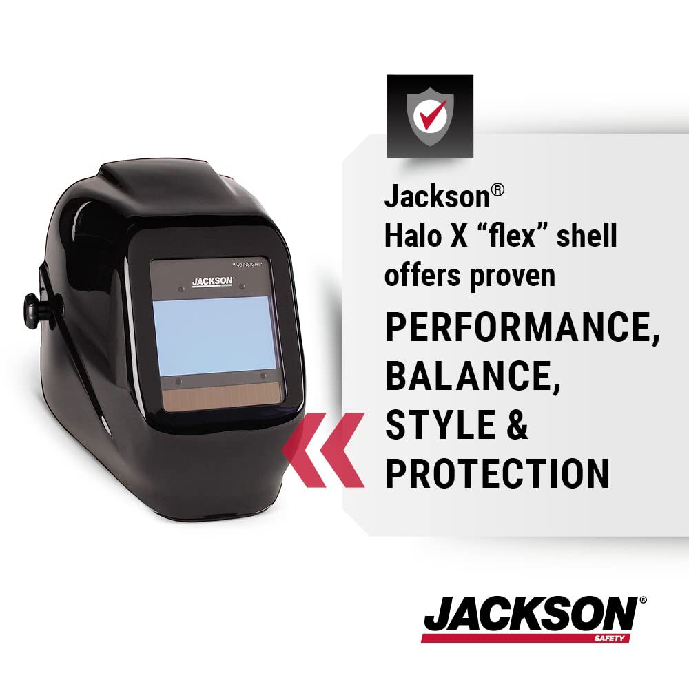 Jackson Safety Insight Auto Darkening Welding Helmet Ultra Lightweight Protective Welder Helmet with Digital Variable Auto Darkening Filter and HLX100 Shell for Men and Women, Universal Size