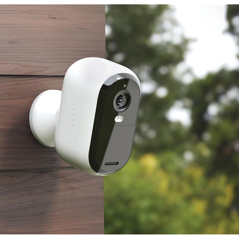 Arlo Essential Security Wireless 2K Camera with Spotlight, Indoor/Outdoor, 2nd Gen, 2-Way Audio, Color Night Vision, Motion Activation, Real Time Notifications, White, VMC3350, 3-Pack (Renewed)