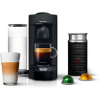 Nespresso Vertuo Plus Deluxe Coffee and Espresso Maker by De'Longhi, Matte Black with Aeroccino Milk Frother