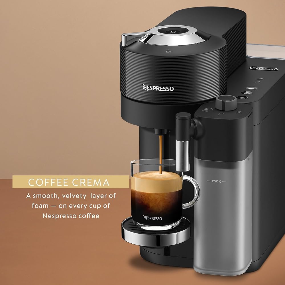 Nespresso Vertuo Lattissima Coffee and Espresso Maker by De'Longhi, Matte Black &amp; Glossy