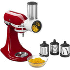 KitchenAid KGM All Metal Grain Mill Attachment &amp; Fresh Prep Slicer/Shredder Attachment, White