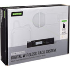 Shure GLXD14R+/MX53 Dual Band Pro Digital Wireless Microphone System 12-Hour Battery Life, 100 ft Range | MX153 Headset Mic, Single Channel Rack Mount Receiver (GLXD14R+/MX53-Z3)
