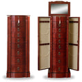 Hives and Honey Robyn Traditional Standing Jewelry Armoire Cabinet, Antique Locking Storage Organizer with Mirror, 8 Drawers, Necklace Hooks, Anti-Tarnish Lining, Cherry