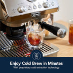 De'Longhi La Specialista Arte Evo Espresso Machine Compact Cold Brew Coffee Maker with Grinder, Milk Steam Wand/Frother &amp; Tamping Tools Home Barista Kit for Lattes, Cappuccinos, Iced Coffee
