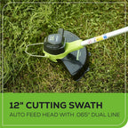 Greenworks 40V Lawn Care Combo Kit, Trimmer &amp; Blower for Edging &amp; Leaf Cleanup, 2.0Ah Battery &amp; Charger (Gas-Free Yard Duo)