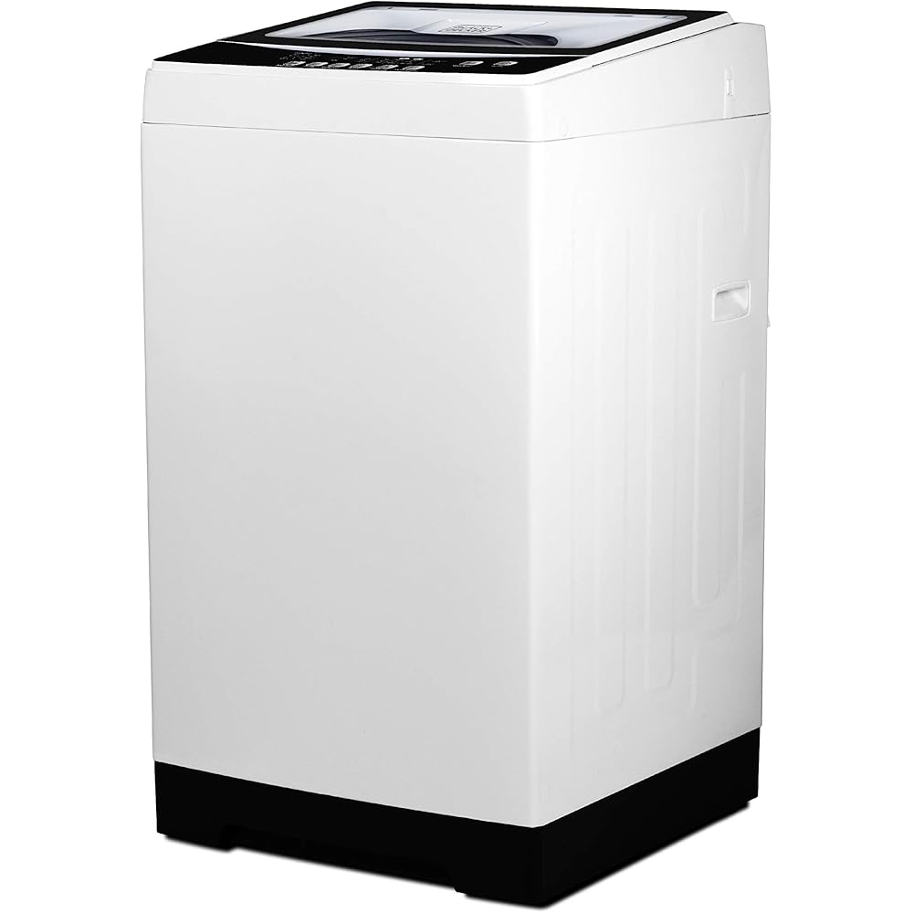 BLACK+DECKER Small Portable Washer, Washing Machine for Household Use, Portable Washer 1.7 cu.Ft with 8 Cycles, Transparent Lid &amp; LED Display